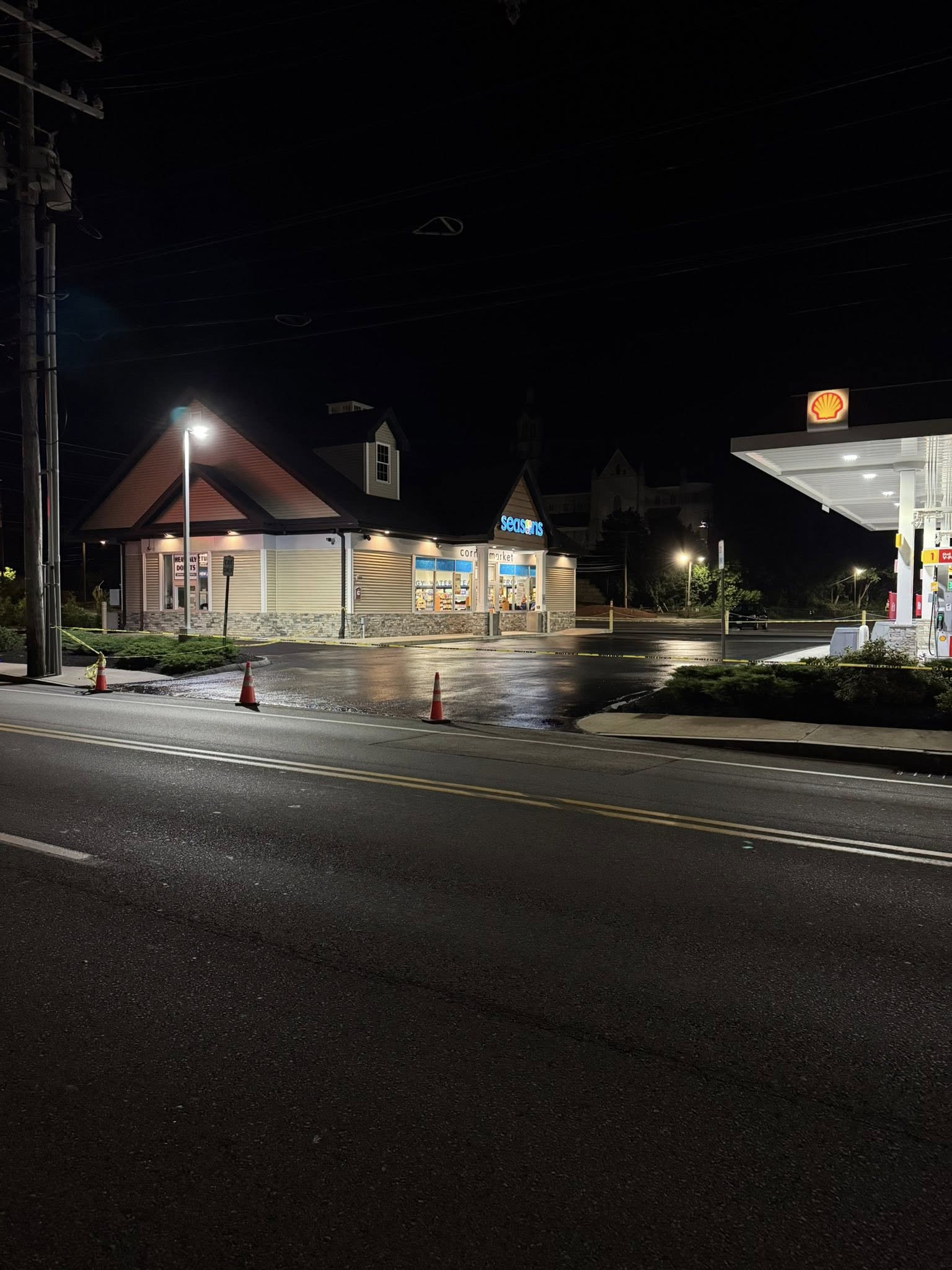 Asphalt paving work in progress